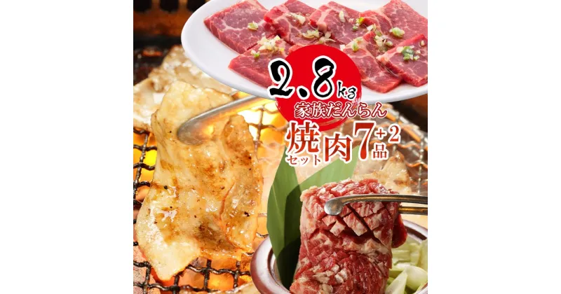 【ふるさと納税】家族だんらん焼肉セット 計2.8kg (k3-006) 牛肉 冷凍 BBQ アウトドア 誕生日 パーティー お祝い ホルモン 牛たん カルビ ハラミ 父の日 お中元 お土産 贈り物 ご贈答 KYフーズ