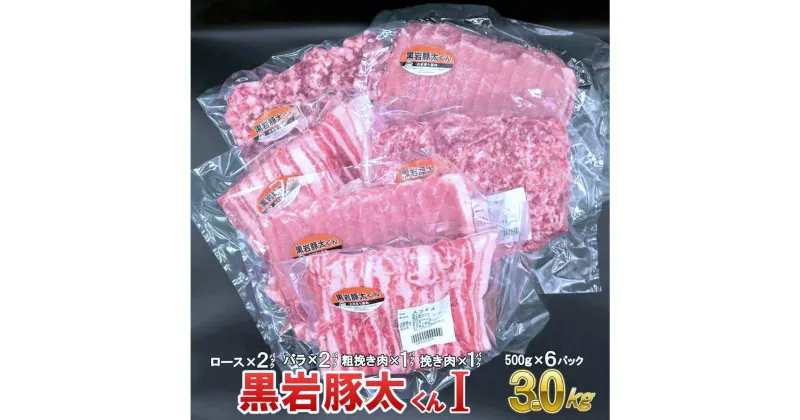 【ふるさと納税】豚肉 セット ロース バラ ひき肉 あらびき肉 合計約3kg 黒岩豚太くん シリーズ1 小分け 真空パック 豚 肉 料理 希少 おせち お歳暮 ご贈答用 熨斗 プレゼント 人気 リピーター続出 たっぷり くろいわ産地直売所 黒岩産直 希少豚 四元豚