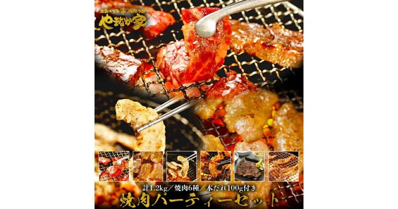 【ふるさと納税】焼肉パーティセット1.2kg【やまなか家】焼肉 牛肉 冷凍 BBQ アウトドア パーティー お祝い ガッツリ ハラミ 牛タン セセリ 豚トロ 赤身 カルビ 母の日 父の日 お中元 お土産 贈り物 ご贈答 KYフーズ （K3-012）