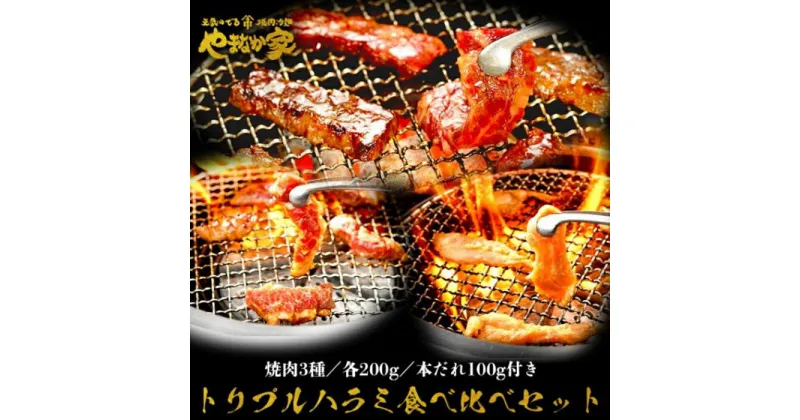 【ふるさと納税】トリプルハラミ食べ比べセット【やまなか家】牛肉 冷凍 BBQ アウトドア 誕生日 パーティー お祝い 牛 鶏 豚 ハラミ お中元 お土産 贈り物 ご贈答 KYフーズ （K3-014）父の日 おすすめ