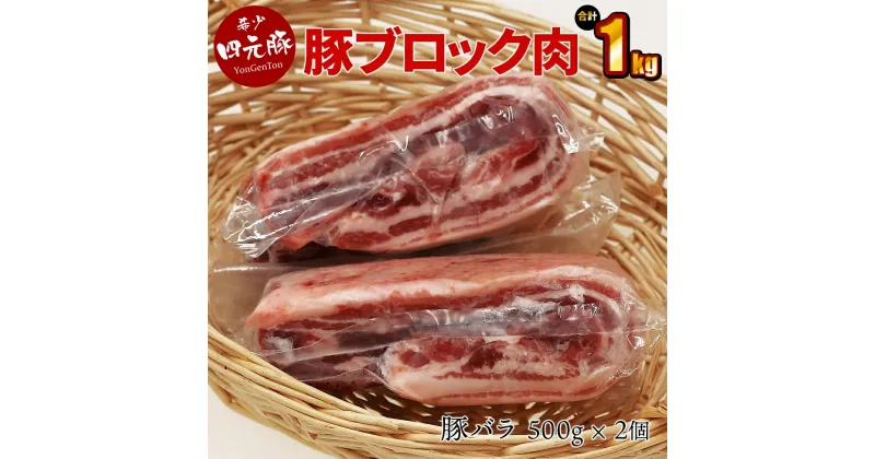 【ふるさと納税】GIFTON 岩手 四元豚 豚バラ ブロック 1kg 500g 2パック 豚肉 冷凍 プレゼント ギフト 贈り物 ご当地 みやげ お中元 お歳暮 年末年始 大晦日 年越し お正月 パーティー 焼肉 煮込み 炒め物 料理 ストック かたまり肉 ごえん株式会社