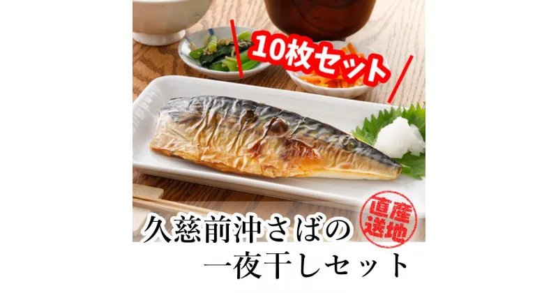 【ふるさと納税】【たっぷり味わえる！】旨味たっぷり、ジューシー！久慈前沖さばの一夜干し10枚セット【潮騒の一夜干し】