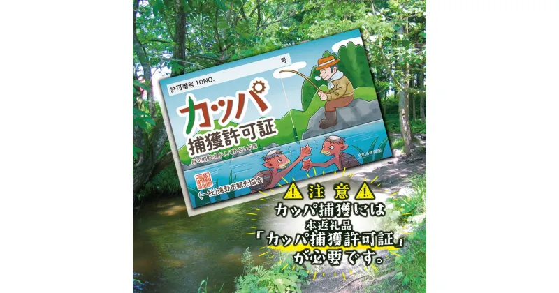 【ふるさと納税】カッパ 捕獲 許可証 かっぱ 河童 おじさん 遠野物語 民話 カッパ淵 旅行 岩手県 遠野市 観光 体験 ご当地 お土産 おみやげ プレゼント 人気 おすすめ 注目 おもしろい 資格 免許 令和6年 デザイン 遠野市観光協会 ネタ 2,000円 2000円 送料無料 ポスト投函