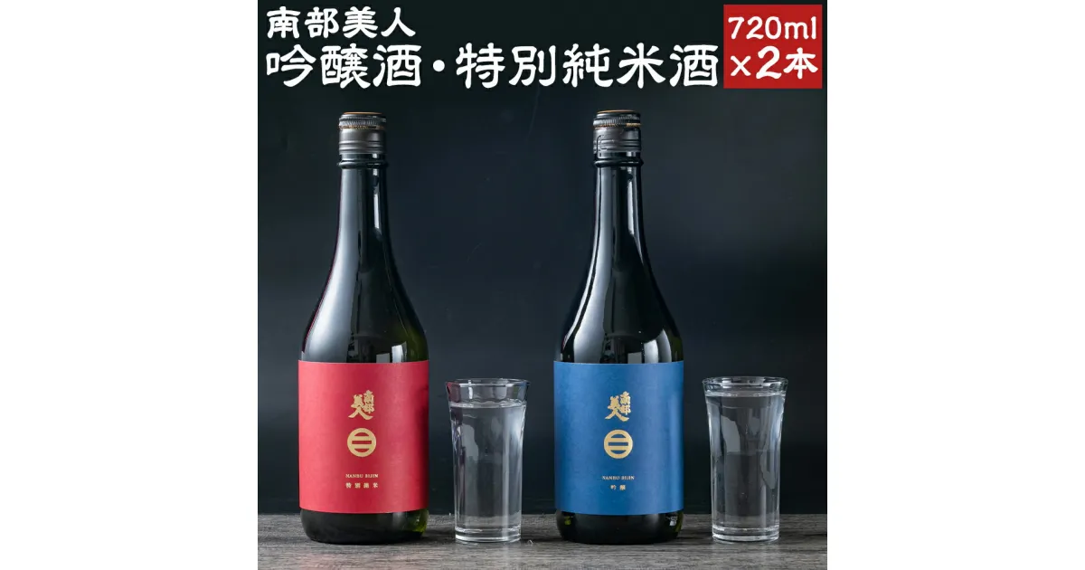 【ふるさと納税】南部美人 吟醸酒 ＆ 特別純米酒 セット 720ml×2本 2種類×各1本 飲み比べ ギフト箱入り お酒 山田錦 日本酒 ギフト 贈り物 送料無料