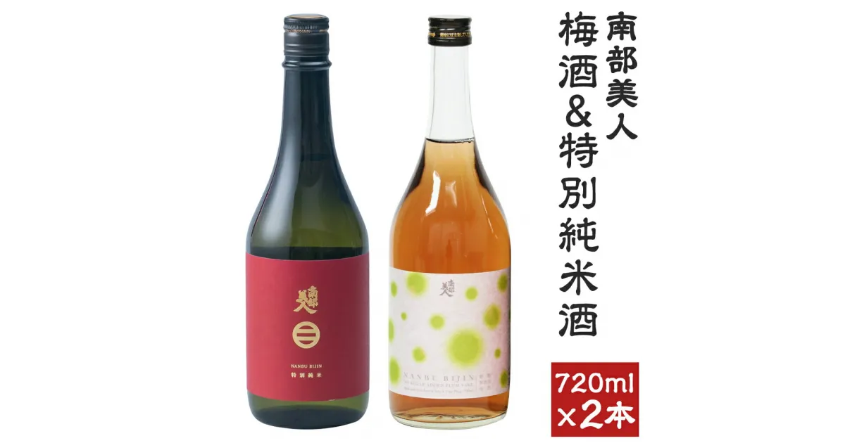 【ふるさと納税】南部美人 梅酒＆特別純米酒セット 720ml×各1本 合計2本 ギフト箱入り 飲み比べ 詰め合わせ お酒 日本酒 リキュール 送料無料