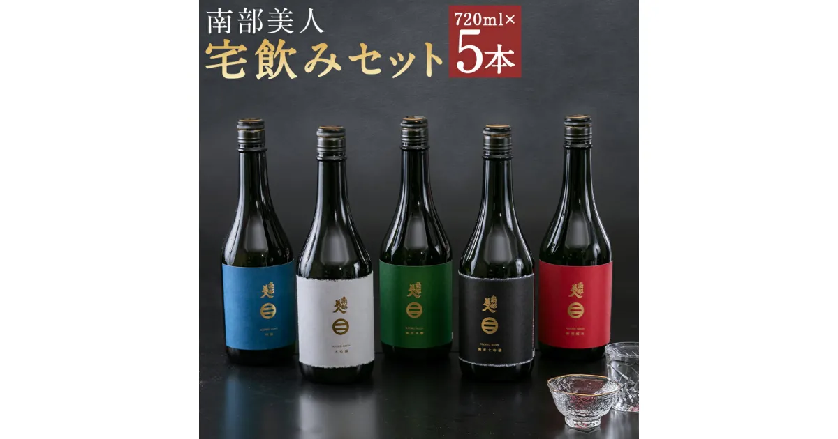 【ふるさと納税】南部美人 宅飲みセット 5本 720ml×各1本 合計3.6L 5種類 セット 飲み比べ 吟醸 日本酒 お酒 宅飲み 送料無料