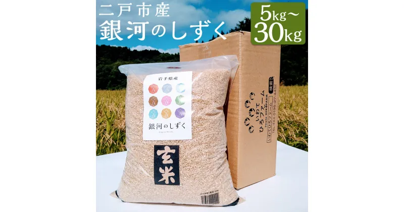 【ふるさと納税】二戸市産 銀河のしずく 玄米 5kg/10kg/30kg 選べる内容量 令和6年産 お米 岩手県産 東北産 送料無料