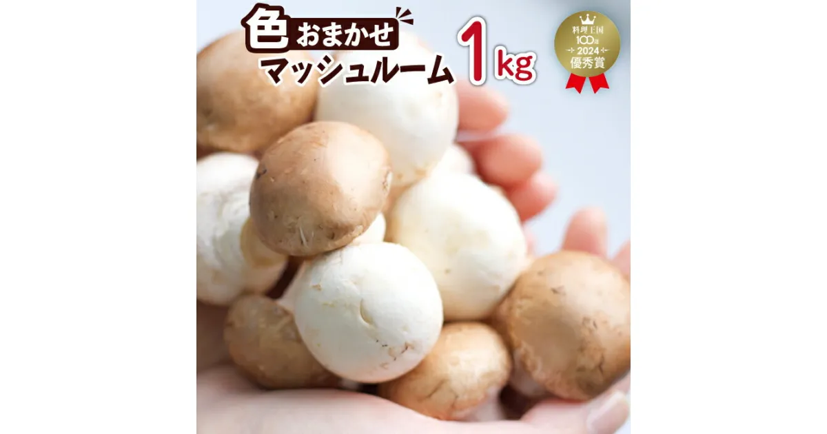 【ふるさと納税】 八幡平 マッシュルーム 1kg 色はおまかせ ／ ブラウン ホワイト 1キロ 生食 きのこ キノコ 茸 サラダ カルパッチョ アヒージョ ピザ パスタ おつまみ 焼く 煮る 揚げる 調理 料理 自宅用 家庭用 和食 洋食 スープ ジオファーム 岩手県 八幡平市 送料無料