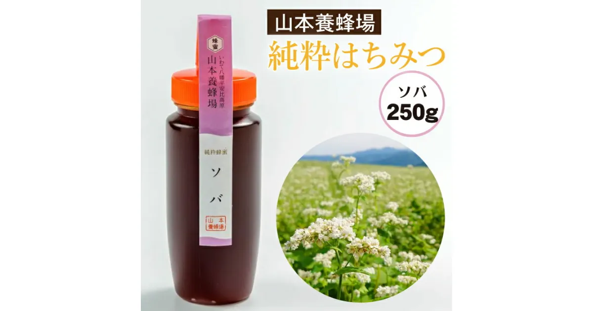 【ふるさと納税】 国産 純粋 はちみつ 蜂蜜 ソバ 250g ／ 250グラム 山本養蜂場 ギフト 贈り物 贈答用 家庭用 自宅用 はちみつ ハチミツ ハニー そば 蕎麦 お試し お取り寄せ 取寄せ 稀少 希少 常温発送 長期保存 料理 隠し味 お菓子作り 岩手県 八幡平市 産地直送 送料無料