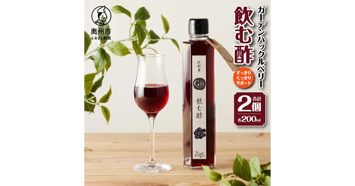 【ふるさと納税】 江刺産 GHベリー飲む酢2本セット お酢 飲料 ガーデンハックルベリー [BB003]