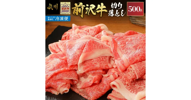 【ふるさと納税】 【冷凍】 前沢牛切り落としスライス 500g ブランド牛肉 国産 国産牛 牛肉 お肉 冷凍 [U0196]