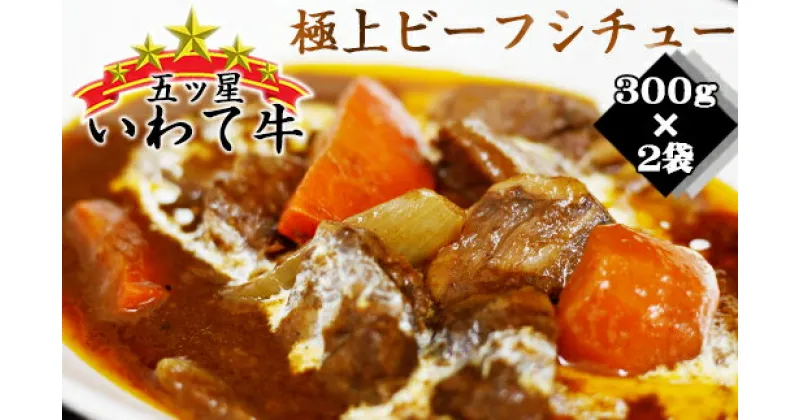 【ふるさと納税】 いわて牛 五ツ星 ビーフシチュー 300g 2袋 ／ 牛肉 牛すじ 牛筋 牛スジ ホロホロ トロトロ 南部かしわ スープ デミグラスソース 総菜 惣菜 時短 時短調理 簡単 簡単調理 温めるだけ レンチン 洋食 ビーフ シチュー A5 B5 岩手県 滝沢市 送料無料 九戸屋肉店