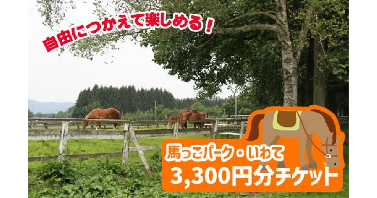 【ふるさと納税】ふるさと納税 おすすめ 馬 うま ウマ 体験チケット 3,000円分 体験 チケット ふれあい 動物 乗馬 引馬 乗馬体験 馬車 騎乗 レジャー アクティビティ 楽しい 夏休み 子ども 大人 スポーツ アウトドア 馬体験 岩手県 滝沢市 送料無料