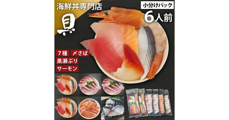 【ふるさと納税】 海鮮丼 具 おすすめ お試し7種 & サーモン & 黒瀬ぶり & 〆さば 合計 6人前 / 刺身 さしみ 新鮮 海鮮 生食用 マグロ まぐろ 鮪 海老 エビ えび いか イカ 烏賊 貝 ぶり ブリ 鰤 さば サバ 鯖 簡単 時短 手軽 寿司 すし 丼 岩手県 滝沢市 送料無料 十六家