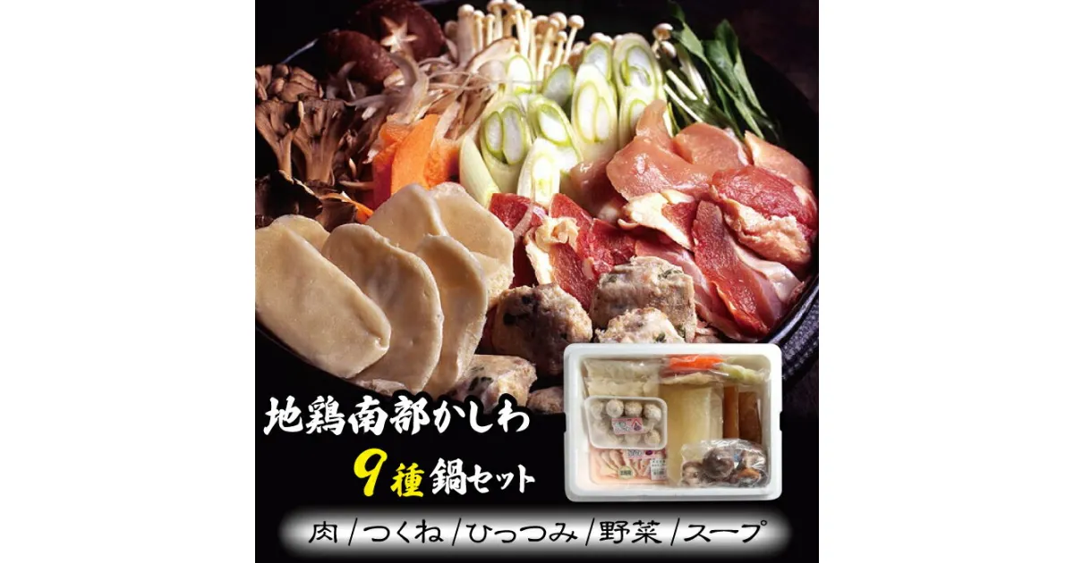 【ふるさと納税】 地鶏 南部かしわ ひっつみ 鍋 セット おすすめ 総量 2.4kg ／ 鶏肉 肉 お肉 つくね すいとん 地鶏スープ スープ 野菜 家庭用 自宅用 鍋パ おうちごはん お取り寄せ お中元 御中元 お歳暮 御歳暮 国産 パーティー ご当地 岩手県 雫石町 送料無料 九戸屋肉店