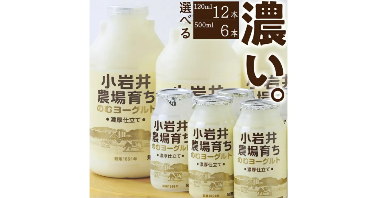 【ふるさと納税】 のむヨーグルト 乳製品 おすすめ 濃厚 小岩井農場 農場育ち 選べる 120ml 500ml ／ 発酵乳 ヨーグルト ドリンク ソフトドリンク デザート スイーツ 感覚 喜ばれる お取り寄せ プレゼント ギフト 家庭用 自宅用 人気 冷蔵発送 国産 岩手県 雫石町 送料無料