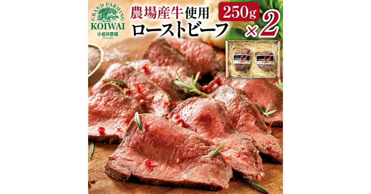 【ふるさと納税】 ローストビーフ おすすめ 小岩井農場 250g 2個 セット ／ 肉 お肉 国産 牛肉 惣菜 総菜 洋風惣菜 おかず おつまみ お土産 おみやげ お祝い 贈答用 ギフト クリスマス 誕生日 父の日 母の日 結婚祝い プレゼント 自分へのご褒美 人気 岩手県 雫石町 送料無料