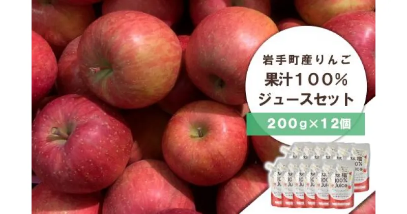 【ふるさと納税】【先行予約：2025年1月より順次発送】岩手町産 りんごの果実 100％ ジュース（200g×12個）りんご リンゴ 100％ フルーツ 果物 じゅーす ドリンク リンゴジュース ※着日指定不可※離島への配送不可