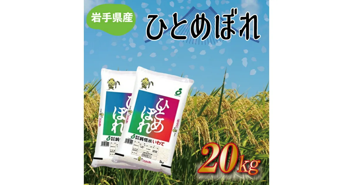 【ふるさと納税】★令和6年産★岩手県産 ひとめぼれ 20kg（10kg×2袋） ふるさと納税 米 ひとめぼれ (AE172)