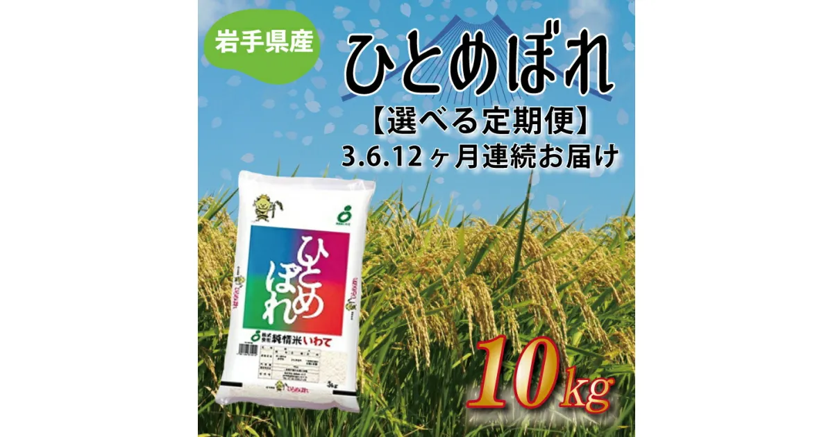 【ふるさと納税】定期便 10kg 令和6年産 白米【選べる定期便】岩手県産 ふるさと納税 米 ひとめぼれ 10kg