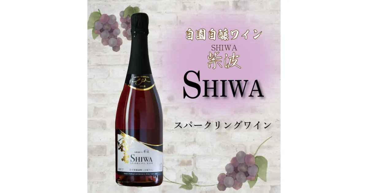 【ふるさと納税】産地限定 ワインぶどう品種使用 スパークリングワイン【自園自醸ワイン紫波】 ふるさと納税 紫波町産 テロワール ワイン (AL064-1)