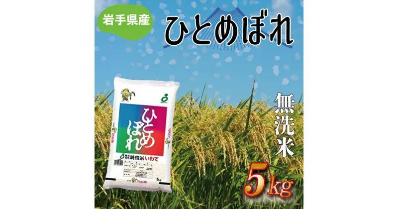 【ふるさと納税】★令和6年産★【無洗米】岩手県産 ひとめぼれ 5kg 米 ひとめぼれ 冷めても美味しい おこめ (AE173)