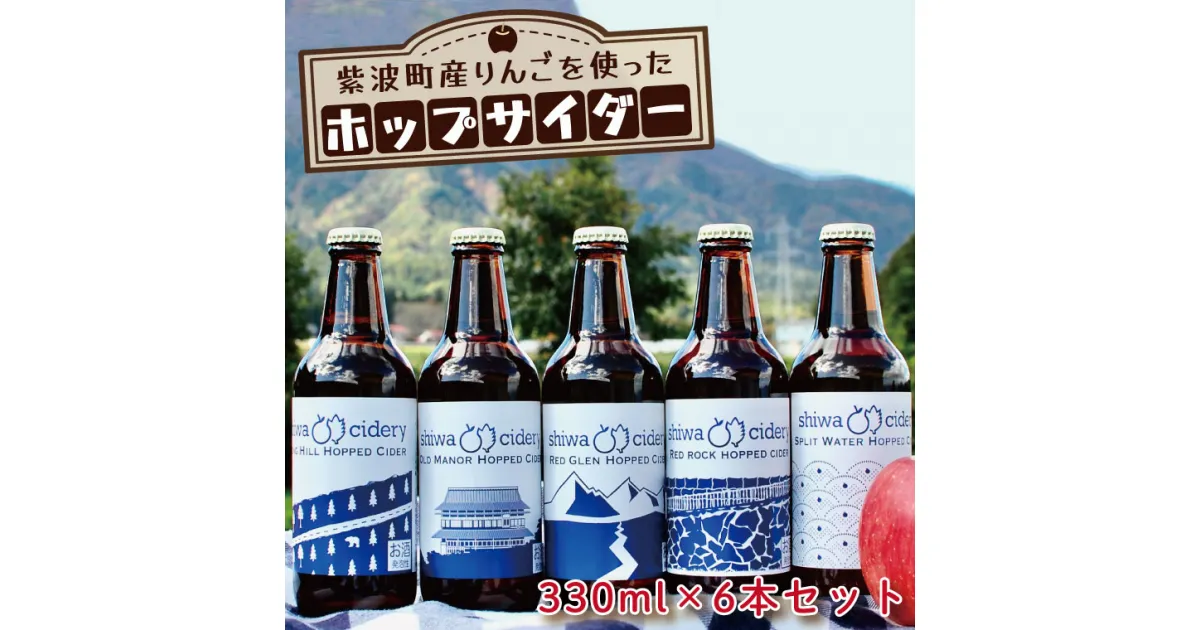 【ふるさと納税】 紫波町産りんごを使ったホップサイダー（330ml） 6本セット（AY001-2）