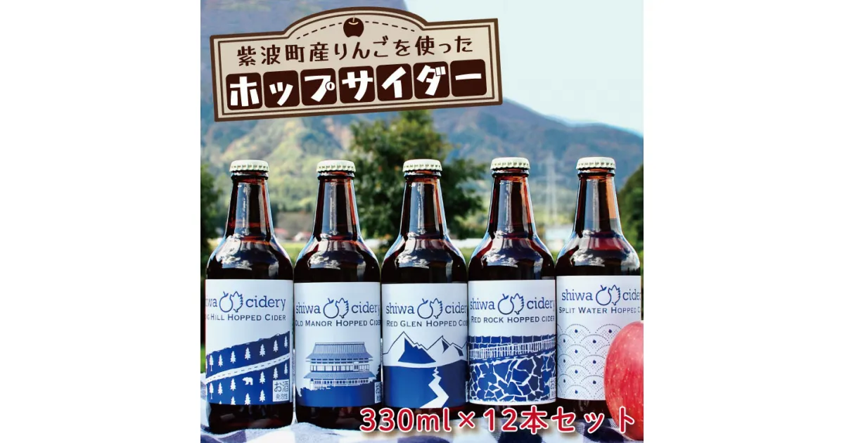 【ふるさと納税】 紫波町産りんごを使ったホップサイダー（330ml） 12本セット（AY002-1）