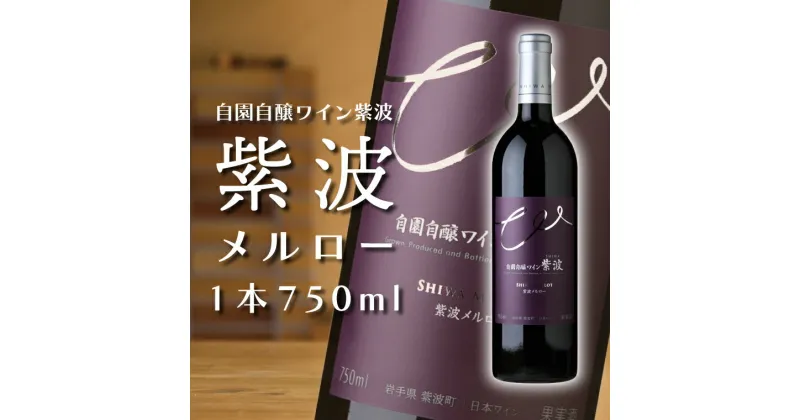 【ふるさと納税】産地限定 ワインぶどう品種使用 紫波メルロー【自園自醸ワイン紫波】紫波町産 テロワール ワイン（AL047-2）