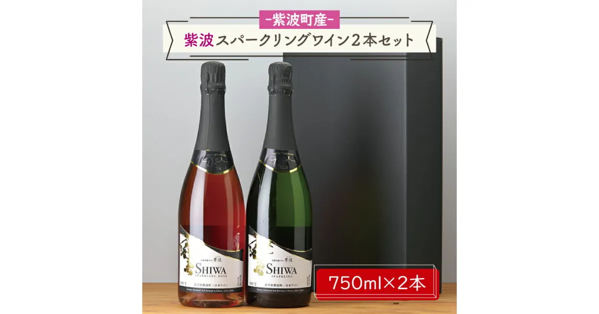 【ふるさと納税】産地限定 ワインぶどう品種使用 紫波スパークリングワイン2本セット（白・ロゼ） ふるさと納税 紫波町産 テロワール ワイン （AL065-1）