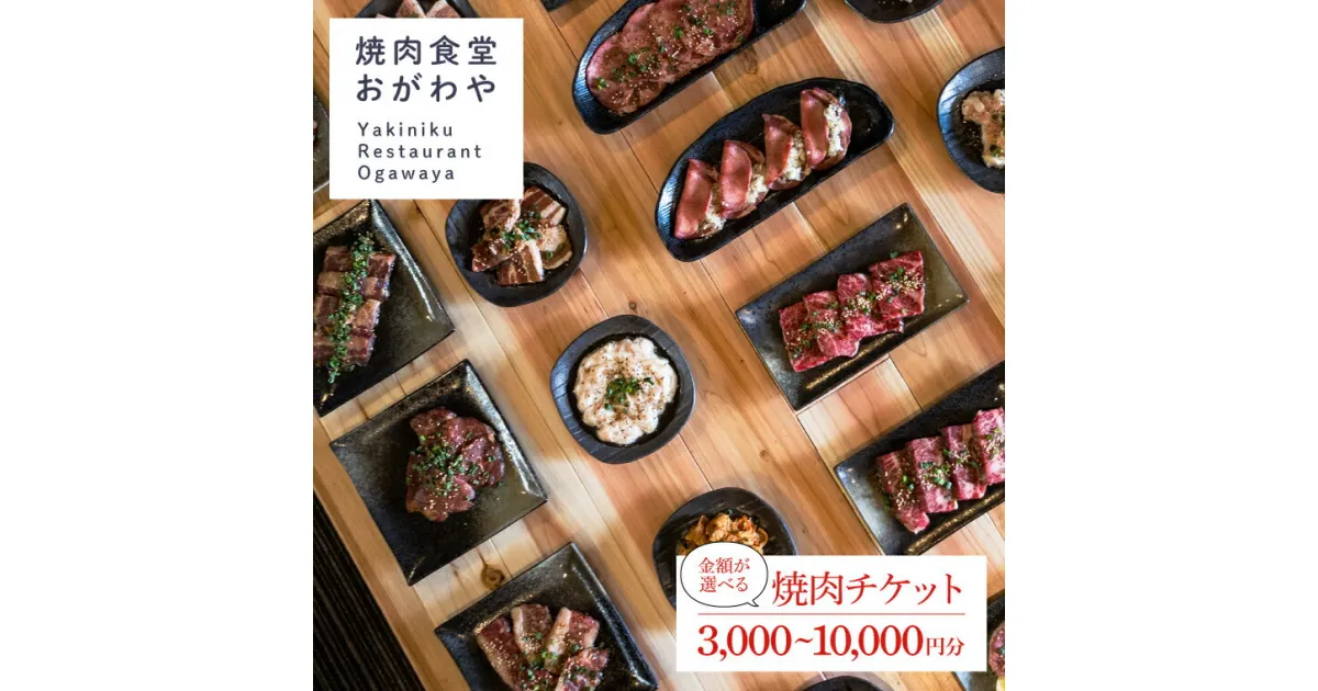 【ふるさと納税】 選べるおがわや焼肉チケット 3000円分 5000円分 10000円分(DR001｜DR002｜|DR003)