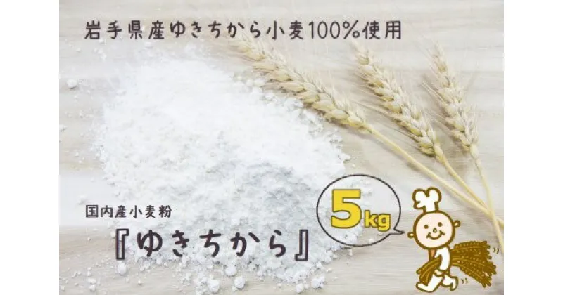 【ふるさと納税】パン作りにオススメ！ゆきちから5kg　岩手県産ゆきちから100％の自慢の国産強力粉