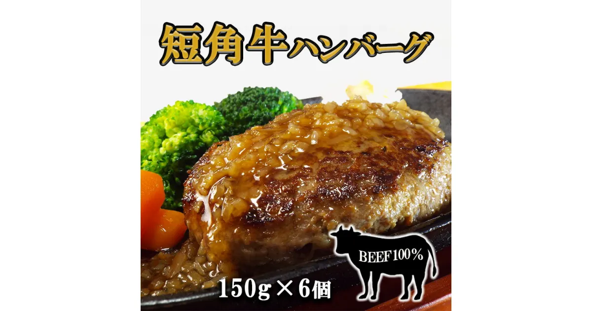 【ふるさと納税】短角牛ハンバーグ　ビーフ100％！　150g×6個