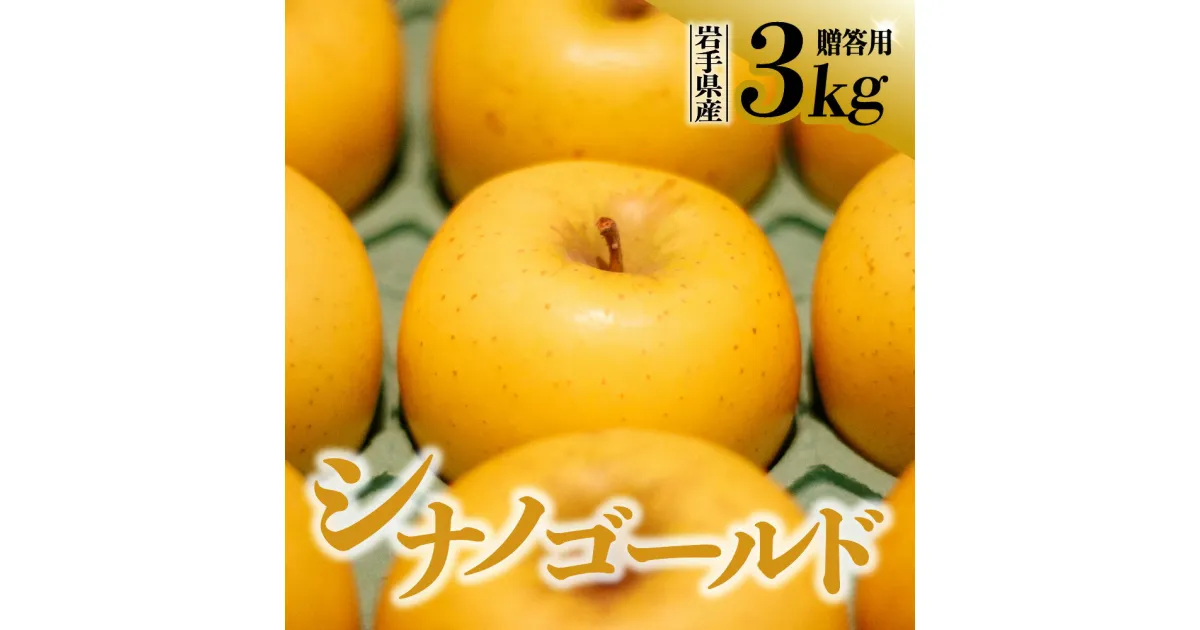 【ふるさと納税】先行予約 令和6年度産 りんご シナノゴールド 3kg 贈答用 岩手県 金ケ崎町産 【令和6年12月上旬から順次発送】