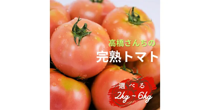 【ふるさと納税】 【令和7年度分予約受付】＼選べる容量／ トマト 平泉町産 たかはしさんちの完熟トマト 約2〜6kg ( M玉 ) 【2025年6月下旬〜9月下旬頃の発送】/ トマト とまと 完熟 樹上完熟 野菜 やさい ベジタブル 甘い 濃厚 美味しい 健康 リコピン 送料無料