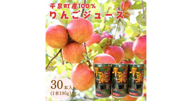 【ふるさと納税】 平泉りんごジュース1箱30本入り 岩手県 平泉町 ふるさと 納税 返礼品 リンゴ ジュース 大文字りんご ストレートジュース 飲料 果汁飲料 アップルジュース