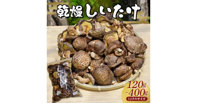 【ふるさと納税】＼選べる容量／勝山さんの乾燥椎茸120g 200g 400g（ミックスサイズ）岩手県山田町 三陸山田 岩手三陸産 椎茸 原木 野菜 きのこ YD-676var