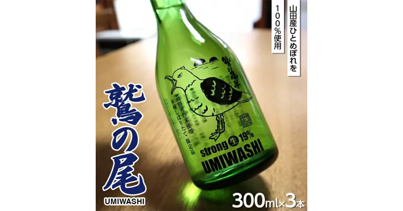 【ふるさと納税】鷲の尾 UMIWASHI（海鷲）300ml×3本セット【びはんコーポレーション】三陸山田 山田町 日本酒 酒 うみわし 山田の酒 生原酒 冷酒 YD-681