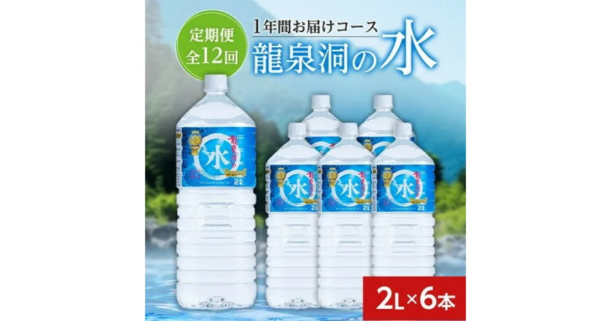 【ふるさと納税】【毎月定期便】龍泉洞の水(2L×6本)　1年間お届けコース全12回【4051811】