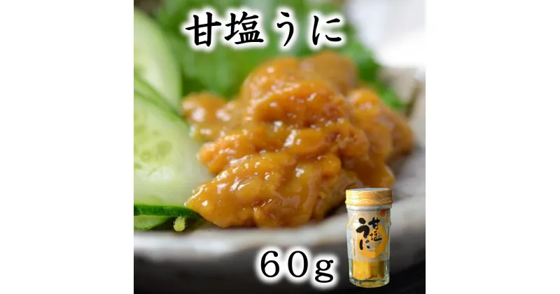 【ふるさと納税】 うに ウニ 三陸産 甘塩うに 60g 1本 ミョウバン不使用 塩のみ 岩手県産 国産 《旬の時期の生うにを惜しげもなく使った逸品》 三陸 雲丹 うに ふるさと納税 海鮮 うに瓶詰め 瓶 おつまみ おかず 酒の肴 ご飯のお供 ウニご飯