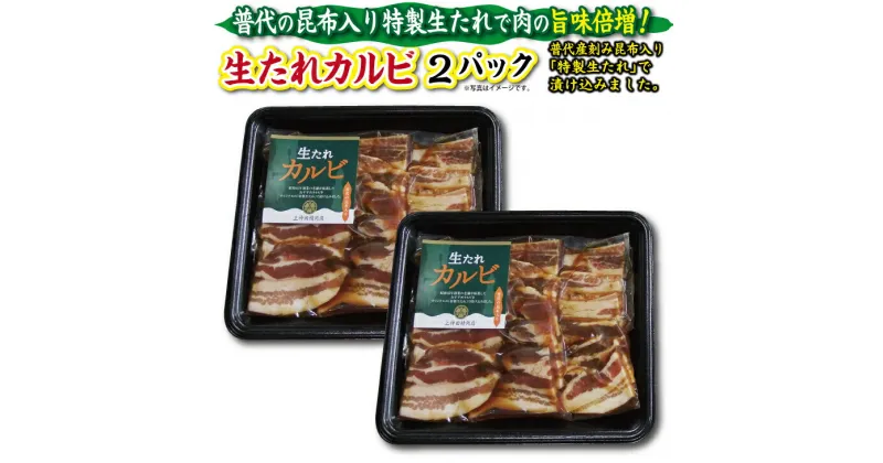 【ふるさと納税】 焼肉 豚 普代の昆布でお肉もよろコンブ♪生たれカルビ300g×2パック 計600g 豚肉 味付け肉 焼肉用