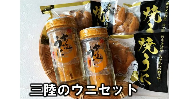 【ふるさと納税】 うに ウニ 三陸のウニセット(甘塩うに 瓶詰め 60g 2本 焼ウニ 80g 3個) 雲丹