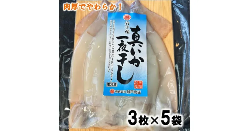 【ふるさと納税】 イカ いか 北三陸産 真イカの一夜干し 3枚入り×5袋 いか一夜干し イカ焼き イカ飯 BBQ イカゲソ