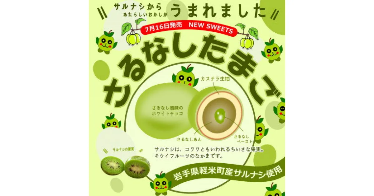 【ふるさと納税】【軽米町産サルナシを使ったお菓子】さるなしたまご9個入×1箱【1351601】