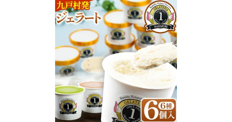 【ふるさと納税】ジェラート 6種 6個 バラエティーセット GELATERIA NAKAICHI《30日以内に出荷予定(土日祝除く)》岩手県 九戸村 ジェラート アイス ミルク チョコ 抹茶 リンゴ ラムレーズン