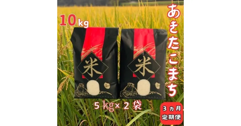 【ふるさと納税】【3ヵ月定期便】令和6年産洋野町産あきたこまち10kg（5kg×2袋）×3回