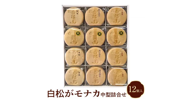 【ふるさと納税】白松がモナカ 中型詰合せ 12個入【菓子 おかし 食品 人気 おすすめ 送料無料】 | 和菓子 スイーツ 最中 栗 胡麻 北海道産小豆 大納言 お菓子 おやつ