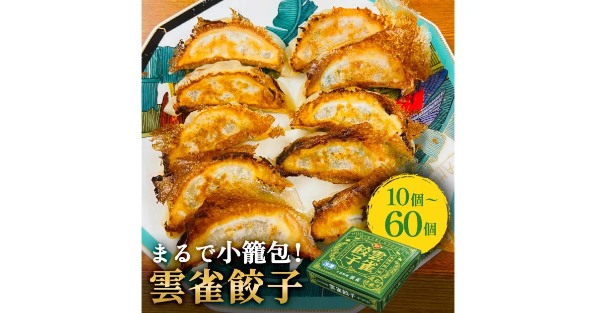 【ふるさと納税】餃子 小籠包のような餃子! 雲雀餃子 10から60個セット 冷凍 中華 焼餃子 手包み 手作り 本格餃子 肉汁溢れる おつまみ お惣菜 宮城県 石巻市 焼き餃子