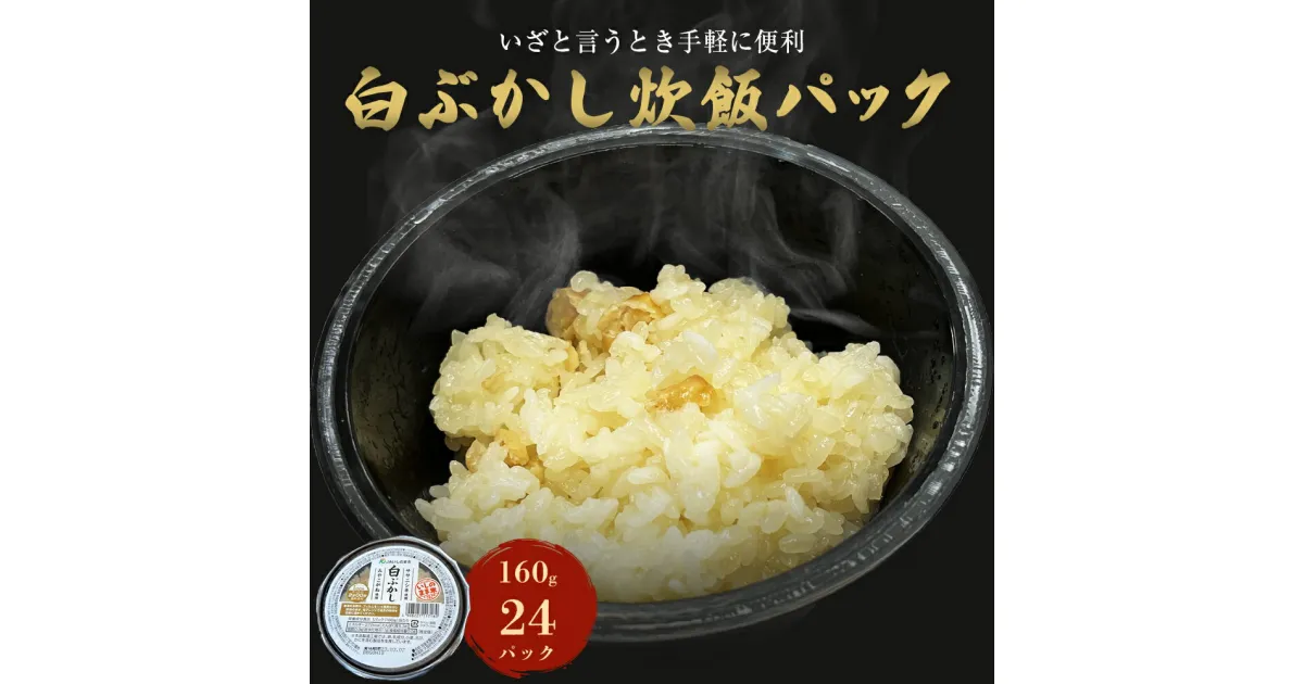 【ふるさと納税】ご飯パック 白ぶかし 160g×24個 宮城県産 ササニシキ みやこがね 非常食 ローリングストック パックごはん 宮城県 石巻市 レトルト パックご飯 ごはん レンジで簡単 ごはんパック