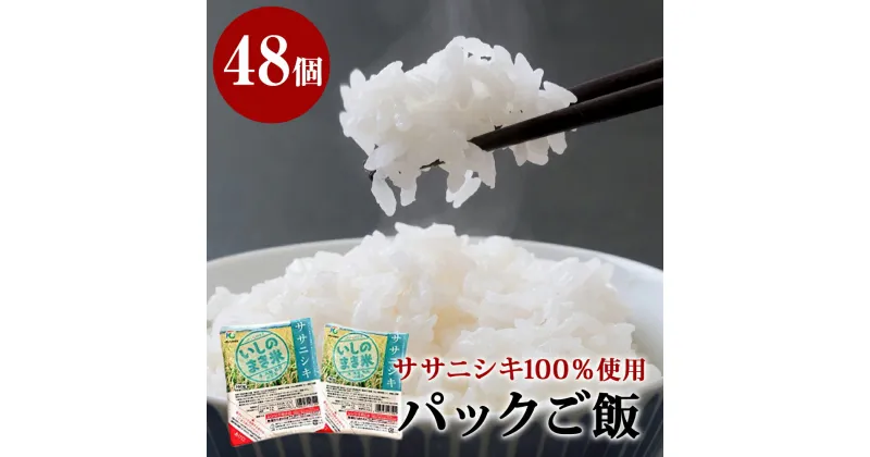 【ふるさと納税】ご飯パック 宮城県産 ササニシキ 160g×48個 パックライス パックごはん パック 宮城県 石巻市 簡単調理 電子レンジ 一人暮らし ご飯 米 常温保存 ごはん 白米